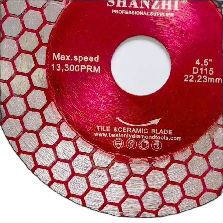 Tile porcelain diamond cutting and grinding blade